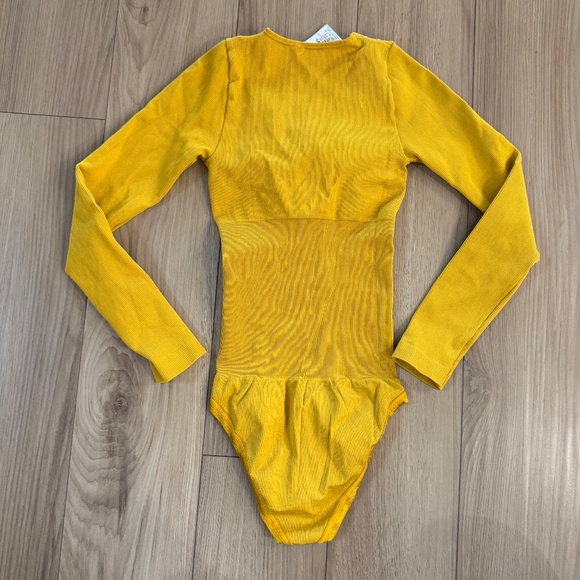 Tissini Body Madelyn Shapewear Bodysuit Mustard Tummy Control - Picture 3 of 5